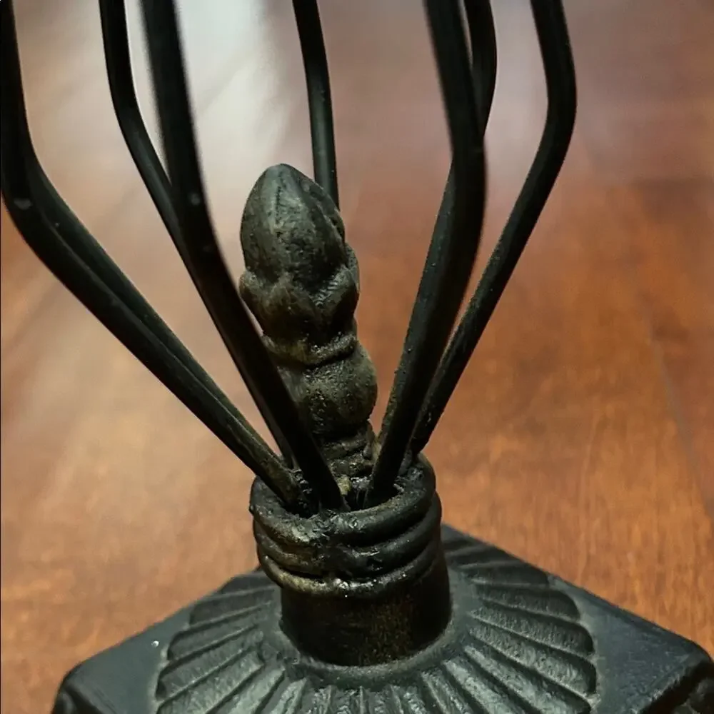 Black Metal Candle Holder, Leave Out All Year with Different Colored Candles